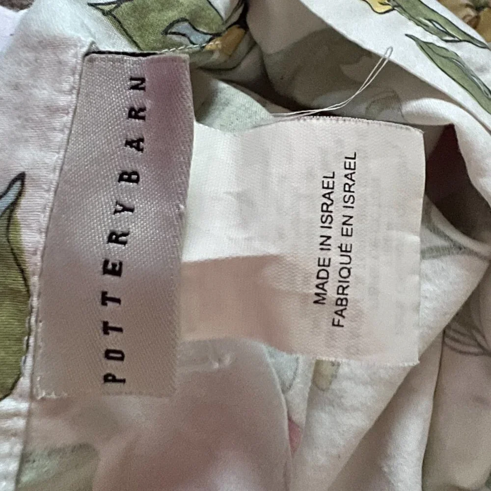 POTTERY BARN Sophia Standard Pillowcase Sham Red Orange Poppy Flower HTF RARE